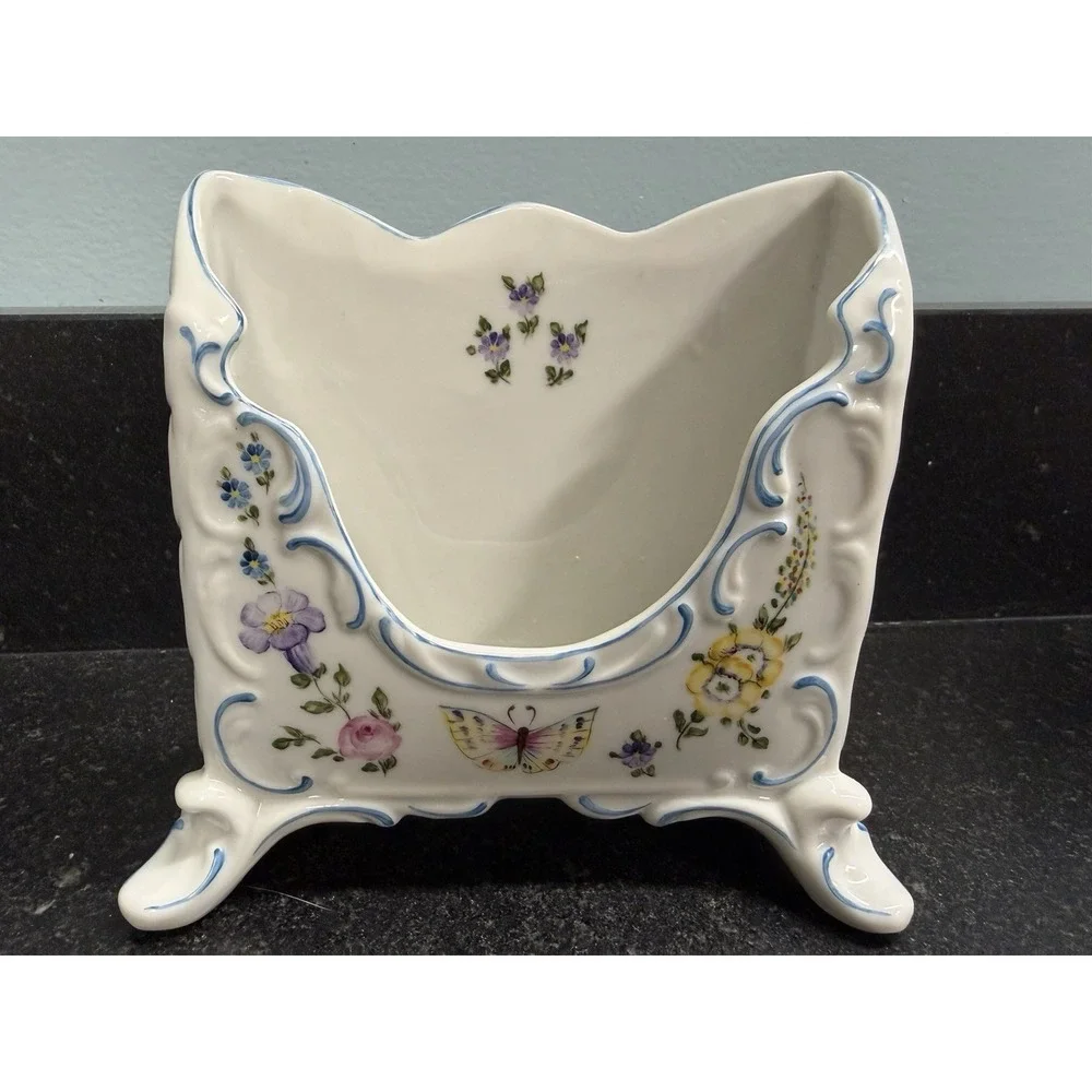 Anna Weatherley Hand Painted Porcelain Letter‎ Mail Napkin Holder Hungary BP1
